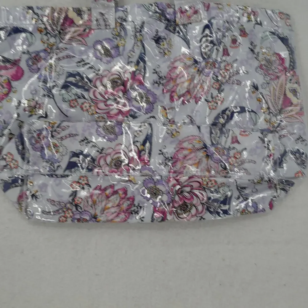 NEW Vera Bradley City Shopper Tote Bag  Hummingbird Park Purple Waterproof